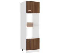 vidaXL Armadio Microonde Rovere Marrone 60x57x207 cm Legno Multistrato