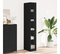 vidaXL Armadio Nero 30x50x200 cm in Legno Multistrato, Mobile portaoggetti, Guardaroba, Mobile per Camera da Letto, armadietto portaoggetti, credenza