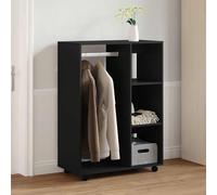 vidaXL Armadio Nero 80x40x110 cm in Legno Multistrato