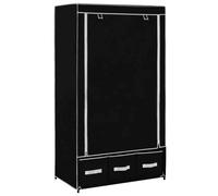 vidaXL Armadio nero 87 x 49 x 159 cm Tessuto