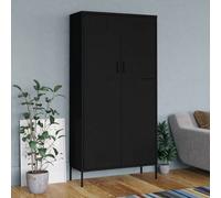 vidaXL Armadio Nero 90x50x180 cm in Acciaio