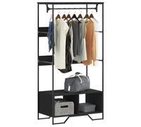 vidaXL Armadio in truciolato Nero 90x50x180 cm