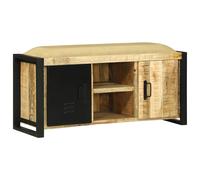 vidaXL Panca 100 x 35 x 50 cm Legno massello Legno di mango grezzo