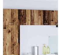vidaXL Armadio pensile 2 pz Legno Antico e Bianco Legno ingegnerizzato
