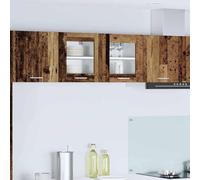 vidaXL Armadio pensile 2 pz Legno vecchio Legno ingegnerizzato