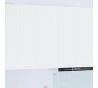 vidaXL Armadio pensile Riga Bianco 40 x 31 x 100 cm Legno Multistrato, Armadi Moderni per Cucina, Grande Spazio, Cabinet Rettangolare, soluzioni per l'organizzazione a casa