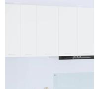 vidaXL Armadio pensile Riga Bianco 40 x 31 x 80 cm Legno Multistrato, Armadi Moderni per Cucina, Grande Spazio, Cabinet Rettangolare, soluzioni per l'organizzazione a casa