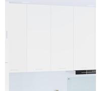 vidaXL Armadio pensile Riga Bianco 80 x 31 x 100 cm Legno Multistrato, Armadi Moderni per Cucina, Grande Spazio, Cabinet Rettangolare, soluzioni per l'organizzazione a casa