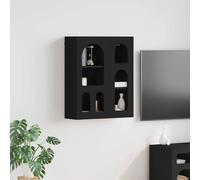 vidaXL Armadio pensile con lo scaffale ELST Nero 59 x 20 x 71,5 cm