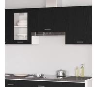 vidaXL Mobile da cucina moderno in rovere nero | soluzione di immagazzinaggio | design elegante in legno | ideale per interni | molto spazio | Dimensioni: 60 x 31 x 40 cm