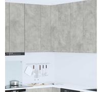 vidaXL Armadio pensile Riga Grigio Cemento e Bianco 57 x 57 x 100 cm, Spazio Ampio, armadi da Cucina Moderni, Organizer a Muro, mensole rettangolari, Legno ingegnerizzato