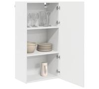 vidaXL Armadio pensile Riga Bianco 50 x 31 x 100 cm Legno Multistrato, Armadi Moderni per Cucina, Grande Spazio, Cabinet Rettangolare, soluzioni per l'organizzazione a casa