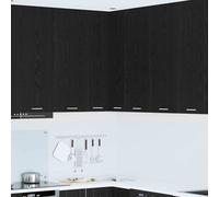 vidaXL Armadio pensile Riga Rovere Nero e Bianco 57 x 57 x 100 cm