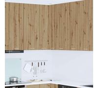 vidaXL Armadio pensile Rovere Artigiano e Bianco 57 x 57 x 100 cm