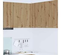 vidaXL Armadio pensile Rovere Artigiano e Bianco 57 x 57 x 80 cm