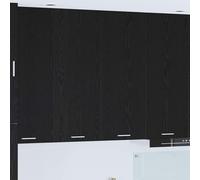 vidaXL Armadio pensile Rovere Nero 80 x 31 x 100 cm Legno multistrato