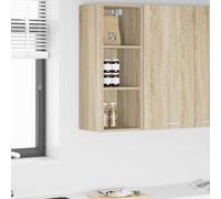 vidaXL Armadio pensile Riga Rovere Sonoma 30 x 29,5 x 80 cm, Spazio Ampio, armadi da Cucina Moderni, Organizer a Muro, mensole rettangolari, Legno ingegnerizzato