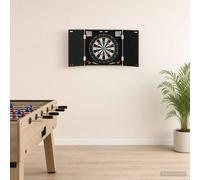 vidaXL Armadio per Dartboard Rovere Nero 56 x 12 x 53,5 cm