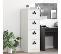 vidaXL Armadio per File con cassetto Bianco 44 x 50 x 139 cm
