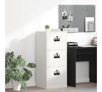 vidaXL Mobile raccoglitore, 44 x 50 x 106,5 cm, in acciaio laminato a freddo, ufficio, rettangolare, design industriale, moderno con serrature, ampio spazio di archiviazione, costruzione durevole per