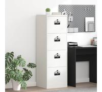 vidaXL Armadio per File con cassetto Bianco 45,5 x 42 x 139 cm