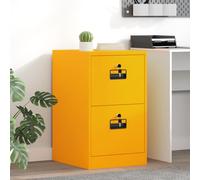 vidaXL Armadio per File con cassetto Giallo senape 44 x 50 x 106.5 cm