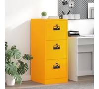 vidaXL Mobile raccoglitore con cassetto giallo senape 44 x 50 x 106,5 cm, ufficio, design industriale, moderno con serrature, ampio spazio di archiviazione, costruzione durevole per qualsiasi SPA