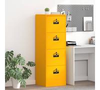 vidaXL Armadio per File con cassetto Giallo senape 44 x 50 x 106.5 cm