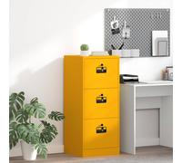 vidaXL Armadio per File con cassetto Giallo senape 44 x 50 x 106.5 cm