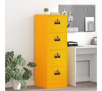 vidaXL Armadio per File con cassetto Giallo senape 44 x 50 x 139 cm