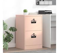 vidaXL Mobile raccoglitore con cassetto con ripiano rosa, 44 x 50 x 106,5 cm, ufficio, rettangolare, design industriale, moderno con serrature, ampio spazio di archiviazione, costruzione durevole per