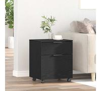 vidaXL Armadio per File con cassetto Rovere Nero 45 x 38 x 54 cm