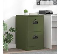 vidaXL Armadio per File con cassetto Verde oliva 44 x 50 x 106.5 cm