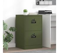 vidaXL Armadio per File con cassetto Verde oliva 44 x 50 x 106.5 cm