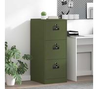 vidaXL Armadio per File con cassetto Verde oliva 44 x 50 x 106.5 cm
