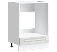 vidaXL Armadio per Forno Kalmar Bianco Lucido in Legno Multistrato