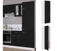 vidaXL Armadio per Frigo “Lyon” Nero 60x57x207 cm