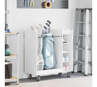 vidaXL Armadio per Golf con ruota Tinta unita Bianco 90 x 45 x 98 cm