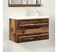 vidaXL Armadio per Lavabo da Bagno 2 pz Legno vecchio