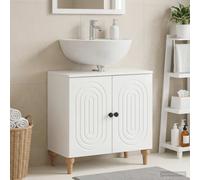 vidaXL Armadio per Lavabo da Bagno ALKMAAR Bianco Lucido