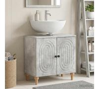 vidaXL Armadio per Lavabo da Bagno ALKMAAR Grigio Cemento