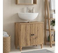 vidaXL Armadio per Lavabo da Bagno ALKMAAR Rovere Artigianale