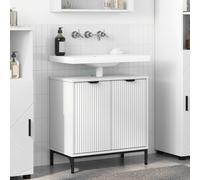 vidaXL Armadio per Lavabo da Bagno Bianco 60,5 x 33,5 x 61 cm
