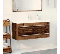 vidaXL Armadio per Lavabo da Bagno con cassetto 2 pcs Legno vecchio