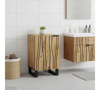 vidaXL Armadio per Lavabo da Bagno con porta Marrone 38 x 33,5 x 58 cm
