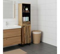 vidaXL Armadio per Lavabo da Bagno con porta Marrone 38 x 33 x 160 cm