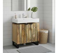 vidaXL Armadio per Lavabo da Bagno con porta Marrone 62 x 33 x 58 cm
