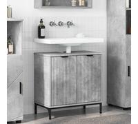 vidaXL Armadio per Lavabo da Bagno Grigio cemento 60,5 x 33,5 x 61 cm