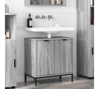 vidaXL Armadio per Lavabo da Bagno Grigio sonoma 60,5 x 33,5 x 61 cm