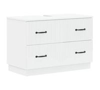 vidaXL Armadio per Lavabo da Bagno HOORN Bianco 82 x 41 x 56 cm